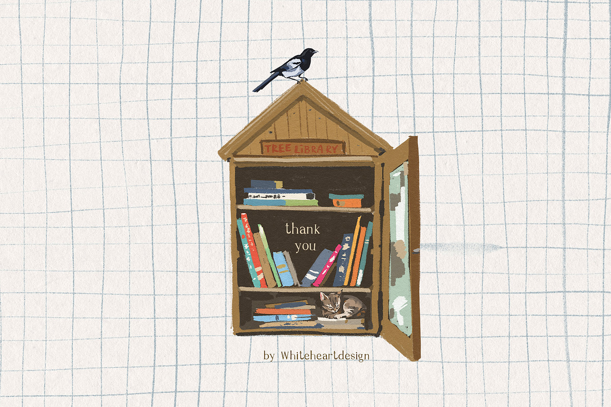Back To School Cottagecore Images, a Decorative Illustration by whiteheartdesign (Photo 19 of 19)