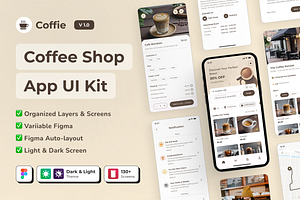 Coffie - Coffee Shop App UI Kit, an UI Kit Template by Nait Creative