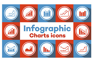 Set flat infographics icons, an Outline Icon by AlexZeL