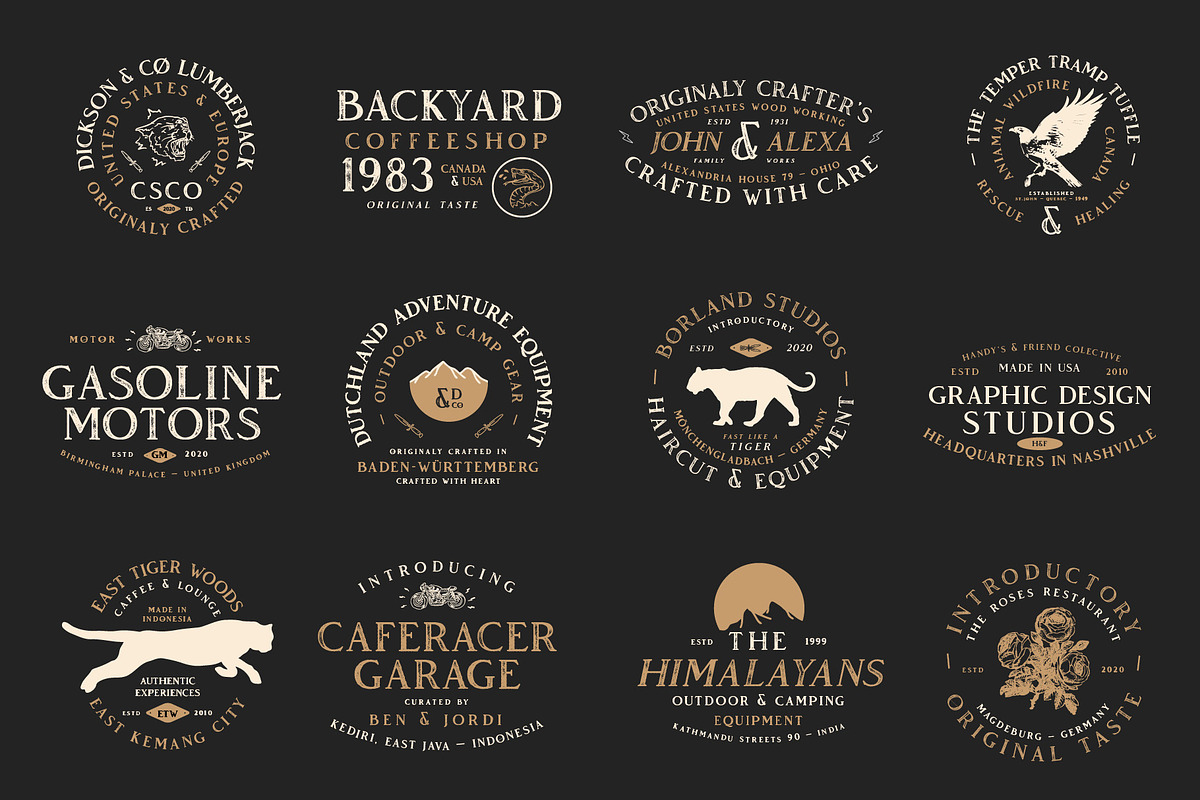 Vendeur Vintage Font Family + Extras preview 2