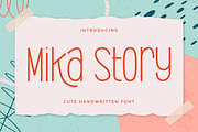 Mika Story - Cute Handwritten Font, a Handwritten Font by Typefactoryco (Thumbnail 1 of 9)