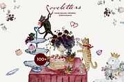 Whimsy Valentine Wedding Watercolor, an Object Graphic by Laras Wonderland (Thumbnail 1 of 11)