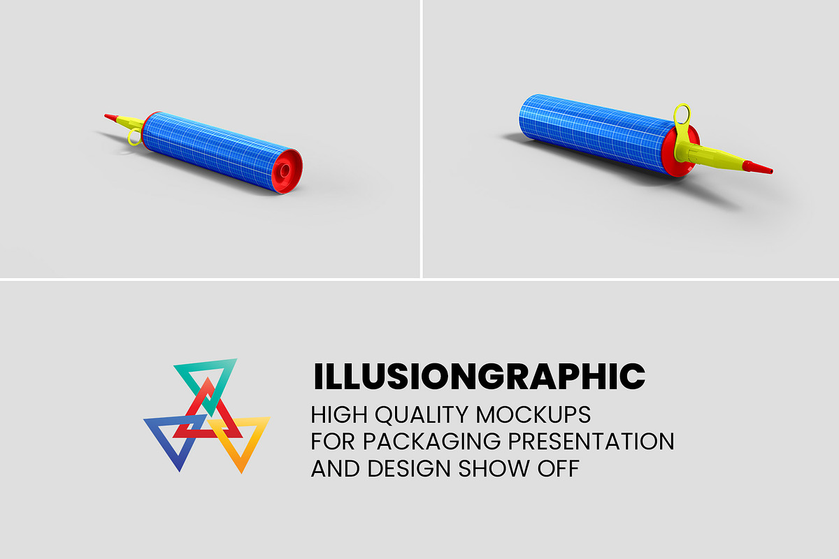 Sealant Glue Tube and Gun Mockup, a Packaging Mockup by Illusiongraphic