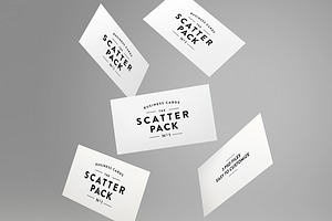 Scatter Business Cards Mockup