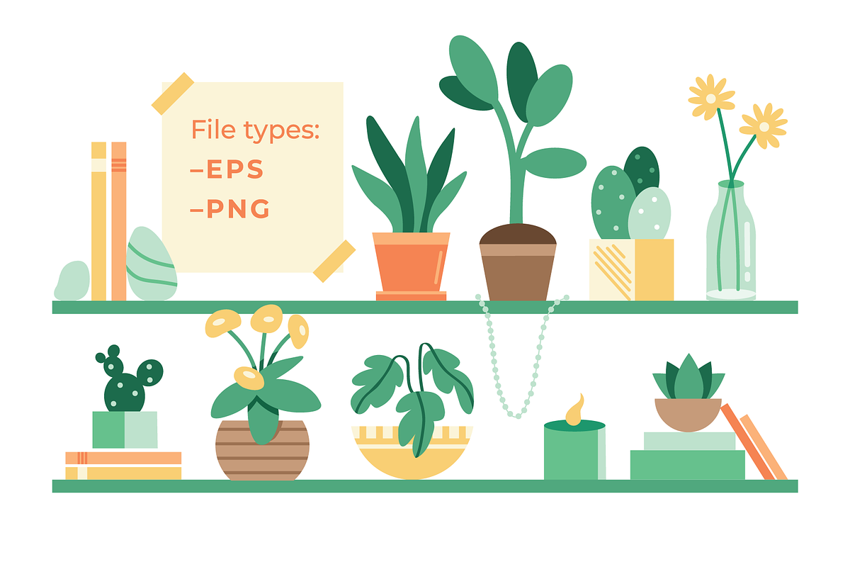 Houseplant Vectors, an Object Illustration by @JennyPaintsWithPixels (Photo 2 of 2)