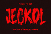 Jeckol Display Horror Brush Font, a Handwritten Font by Maulana Creative (Thumbnail 1 of 7)