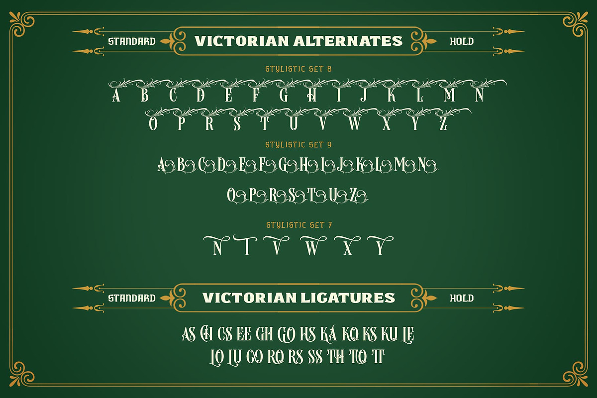 Brown Hunter Victorian Set, a Serif Font by alit design (Photo 11 of 32)