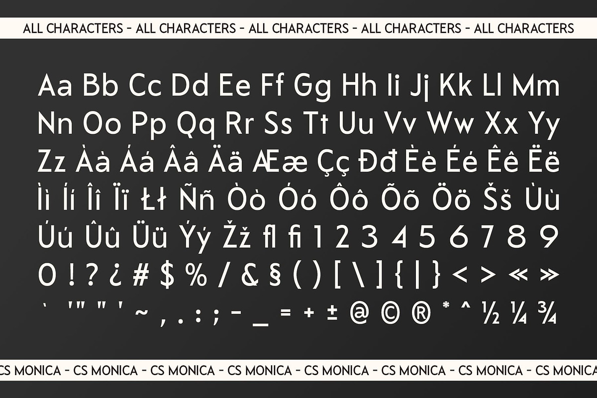 CS Monica – Contemporary Font, a Sans Serif Font by Craft Supply Co. (Photo 8 of 8)