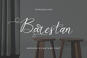 Barestan - Modern Signature Script, a Script Font by Rishsketch (Thumbnail 1 of 13)