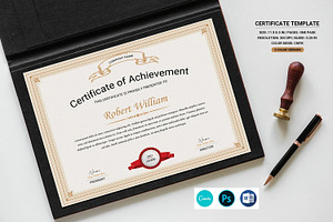 Certificate Template, a Stationery Template by retrographix