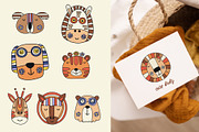 Groovy Animal Faces. Retro Cuties, an Animal Illustration by DearLetters (Thumbnail 4 of 5)