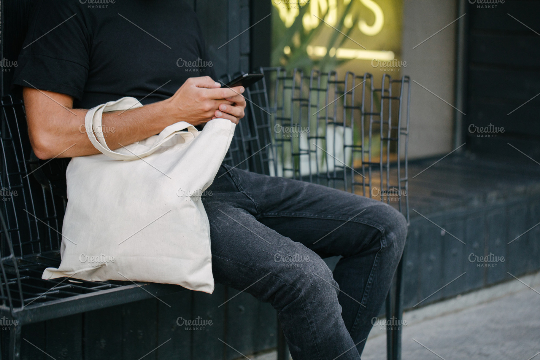 White textile eco bag featuring fashion, cloth, and fabric, a Beauty & Fashion Photo by 5max