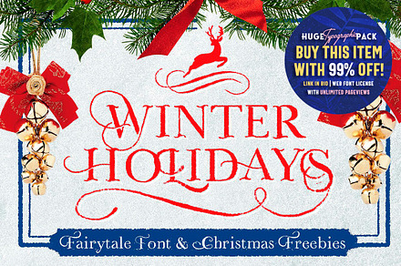 WINTER HOLIDAYS & Christmas Freebies, a Font by Vintage Voyage Supply