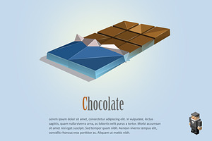 Vector chocolate bar