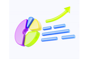 Pie Chart, Isometric Infographic