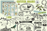 Certified Organic Clipart & Brushes, an Object Graphic by Le Paper Cafe (Thumbnail 1 of 5)