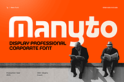 Manyto - Display Corporate Font, a Sans Serif Font by TokoPress (Thumbnail 1 of 12)