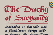 The Duchy Of Burgundy Bastarda, a Blackletter Font by kaer_shop (Thumbnail 1 of 11)