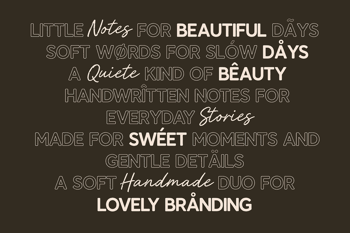 The Serene Notes Font Duo, a Script Font by Creacy Studio (Photo 7 of 10)