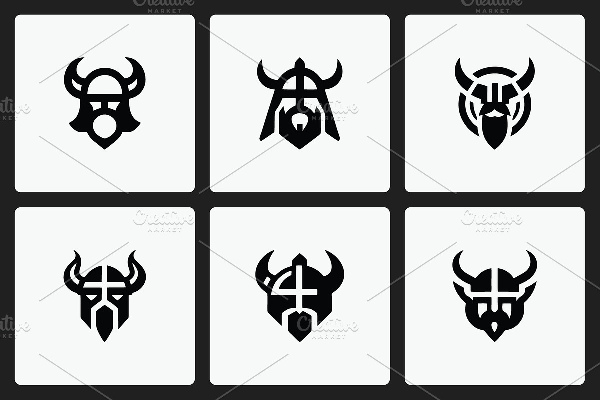 Viking Warrior Icon Set, a Branding & Logo Template by Vectorium Studio (Photo 2 of 2)