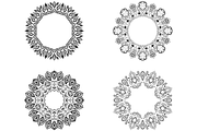Round vector indian-style frames, a Texture Illustration by CreativeJourney (Thumbnail 5 of 5)