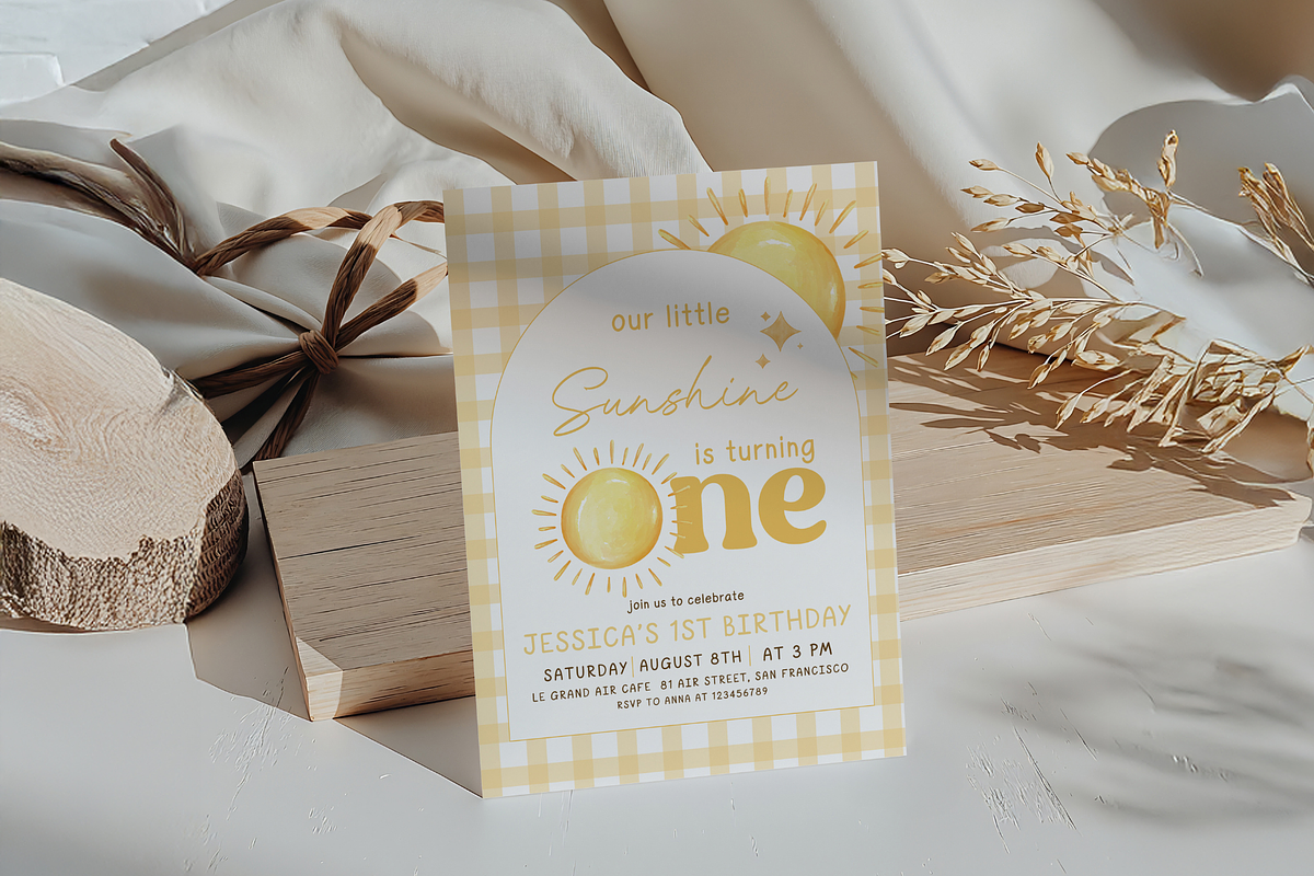 Our Little Sunshine Birthday Invite, a Templates & Theme by Digital_Mind (Photo 3 of 3)