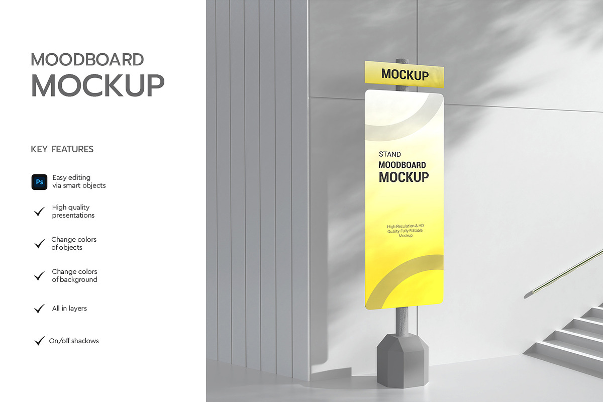 Stand Moodboard Mockup, a Product Mockup by graphypix (Photo 4 of 4)