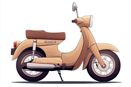 Classic Beige Scooter Vintage Vehicl, a Background Photo by Pixeness