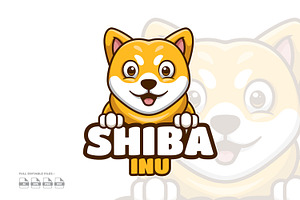 Shiba INu Pets Cartoon Logo, a Templates & Theme by Gumrega Studio