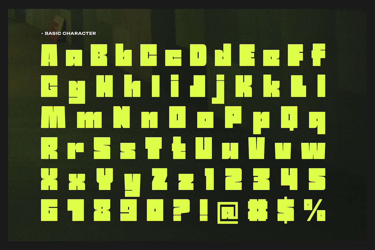 Mono Cubic | Chunky Bold Sans, a Sans Serif Font by gracetype_studio (Photo 10 of 12)
