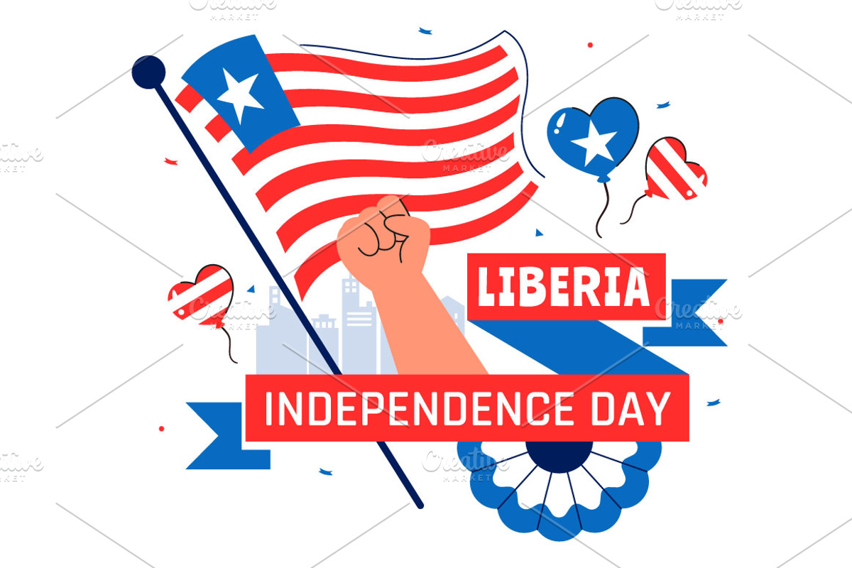 10 Liberia Independence Day Vector, a Seasonal Illustration by denayunebgt (Photo 4 of 4)