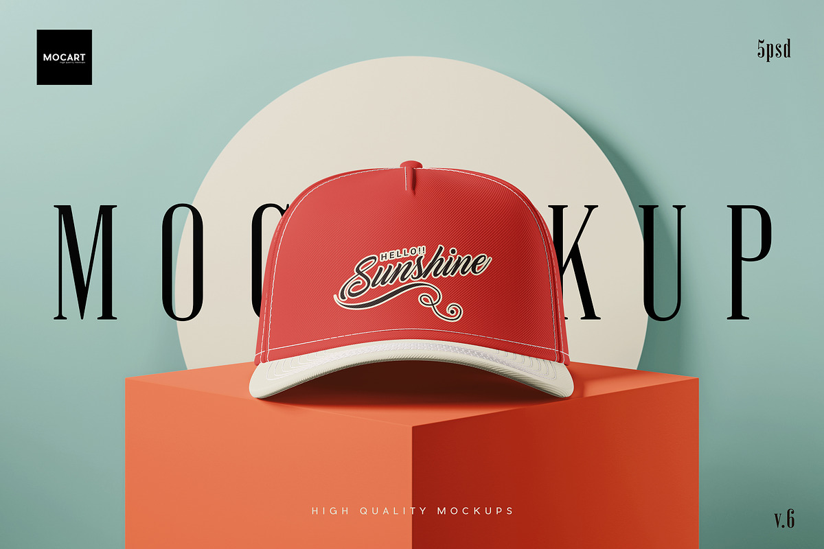 Cap Mockup Set v.6, an Apparel Mockup by Mocart (Photo 9 of 9)