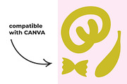 FOOD SHAPES SET (53 ELEMENTS), an Outline Icon by Bonfloret Studio (Thumbnail 2 of 9)