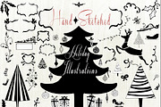 Hand Sketched Holiday Elements #2, an Illustration by Lone Star I&D (Thumbnail 3 of 3)
