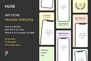 App Store Screenshot Templates, an iPhone Mockup by UI Muse (Thumbnail 1 of 4)
