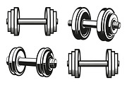 Two distinct dumbbell silhouettes, an Object Graphic by Billah Hub (Thumbnail 3 of 3)
