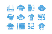 Tech Cloud Data Server Icons Bundle, a Solid Icon by Vectorium Studio (Thumbnail 20 of 24)