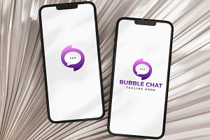 Colorful Bubble Chat Logo Template