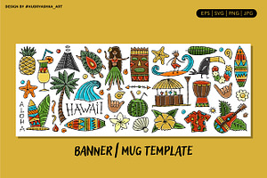 Aloha Hawaii. Vector Bundle