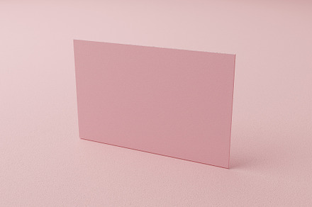 Pink pastel business card paper mockup template with blank space, a Business Photo by Ministocker