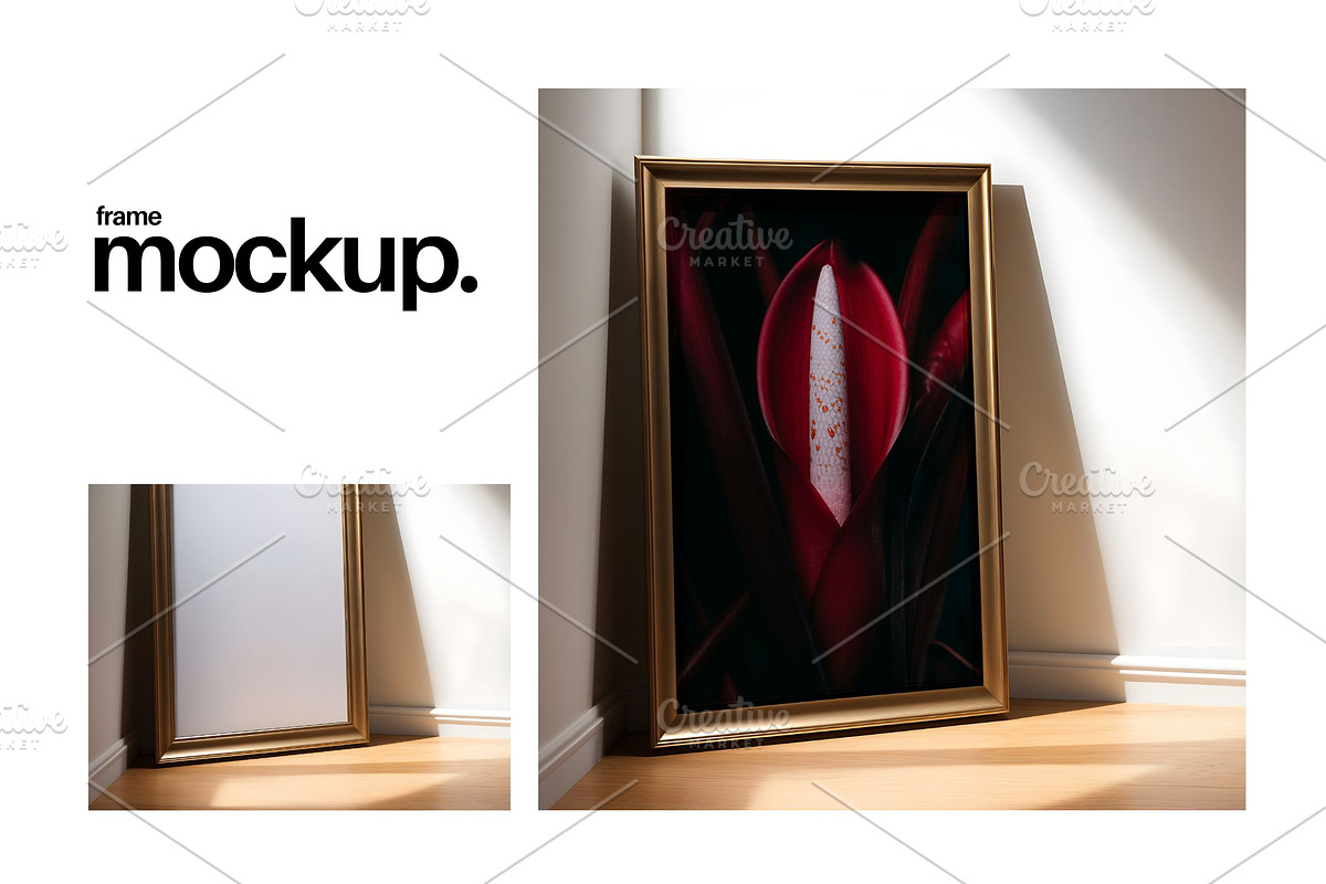 Frame Mockup #722, Gold Portrait, a Print Template by Kzara Visual Concepts