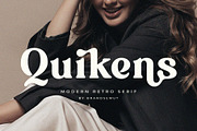 Quikens – Modern Retro Serif, a Serif Font by BrandSemut (Thumbnail 1 of 10)