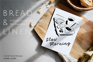 Bread & Linen – Card & Frame Mockups