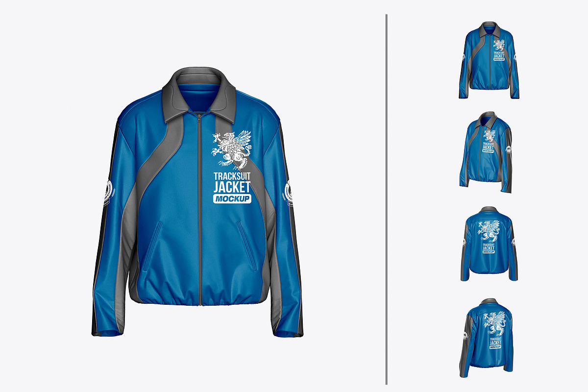 Tracksuit Jacket Mockup, an Advertising Mockup by OneVectorStock (Photo 1 of 2)