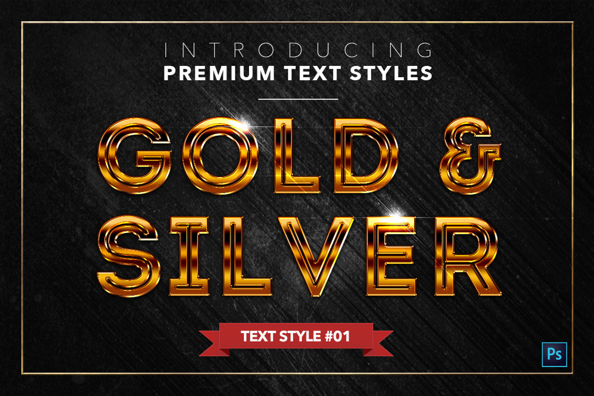Gold & Silver #2 - 20 Text Styles preview 2
