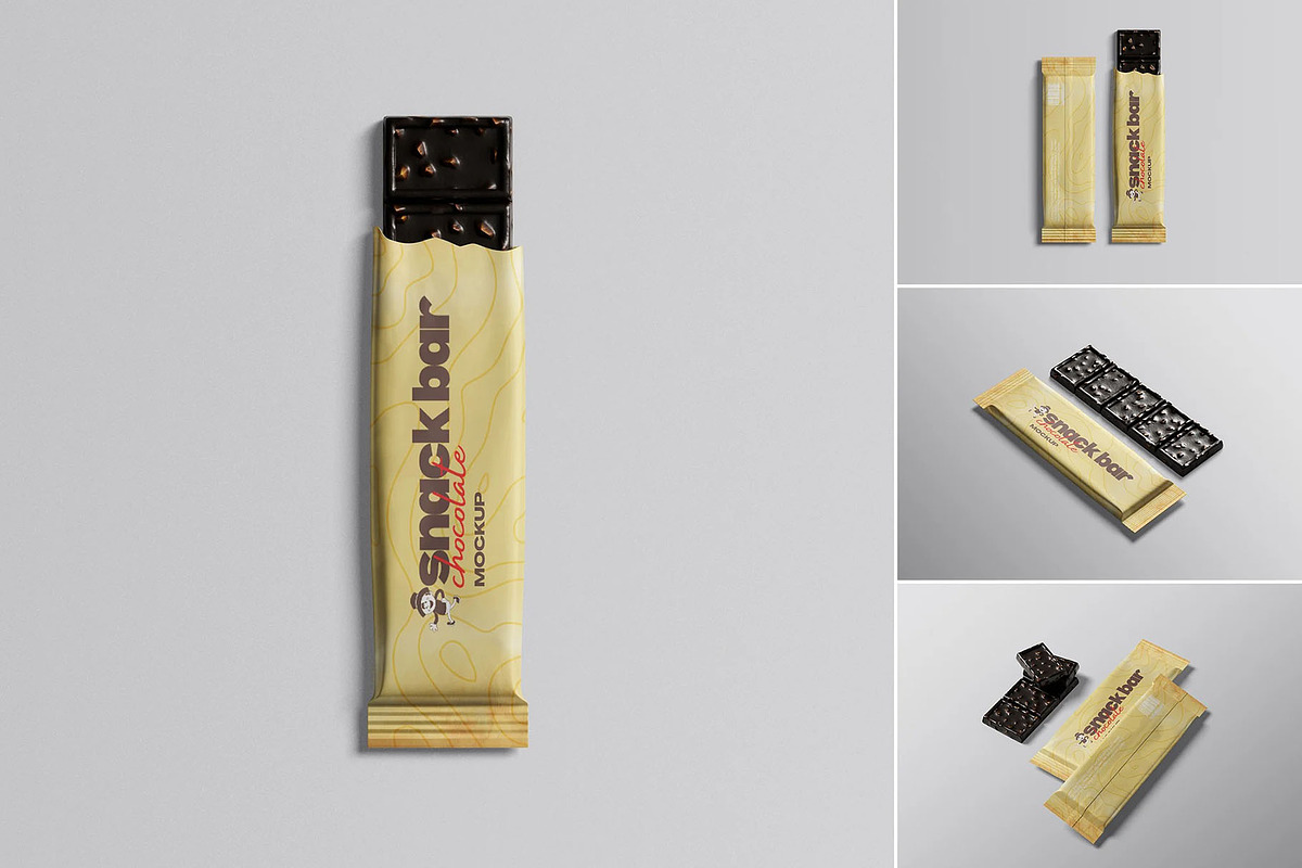 Snack Bar Mockup, a Packaging Mockup by Se٧enStudio (Photo 1 of 5)