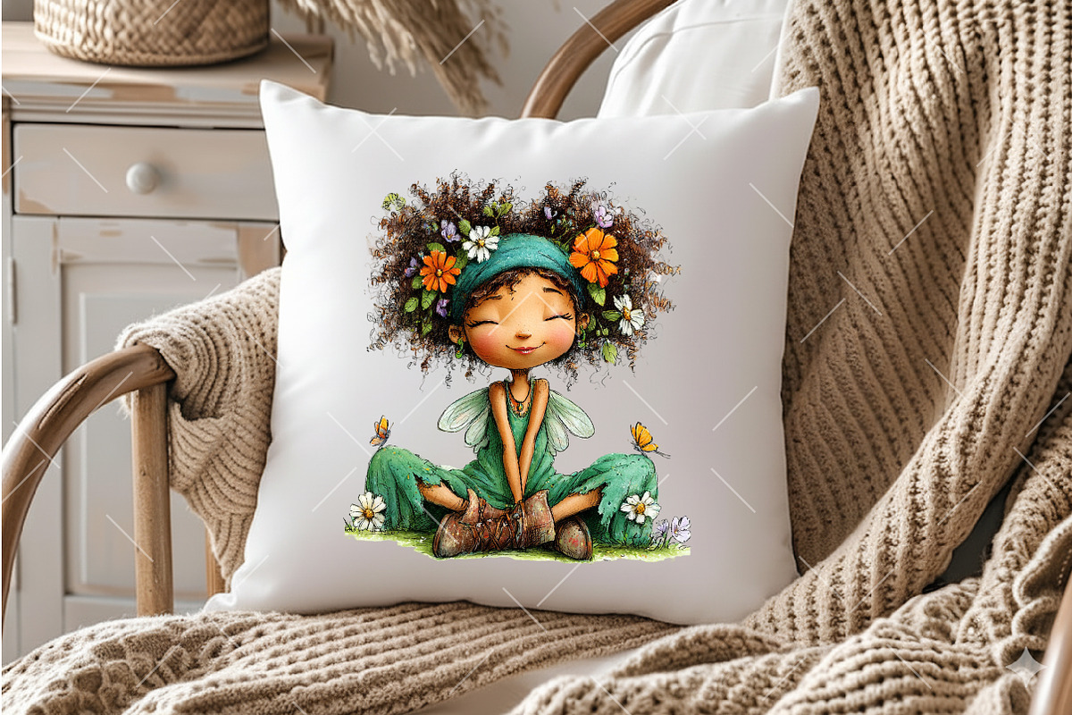 Whimsical Summer Fairy Clipart, an Illustration by OK Design (Photo 6 of 6)