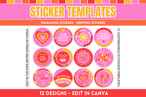 Cute Shipping Sticker Templates, a Stationery Template by SunshineStudioBoutique