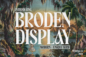 Broden Display - Unique Modern Serif, a Serif Font by Myn Type