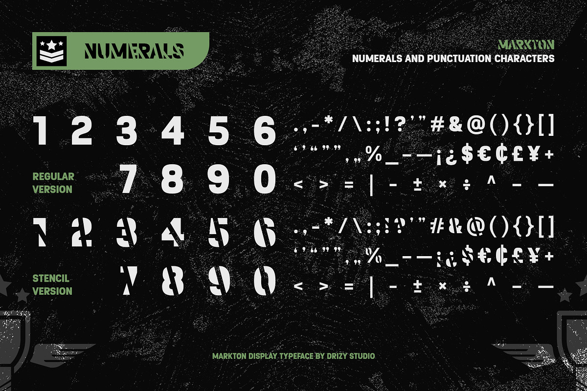 Markton – Modern Stencil Typeface, a Sans Serif Font by Drizy (Photo 4 of 10)